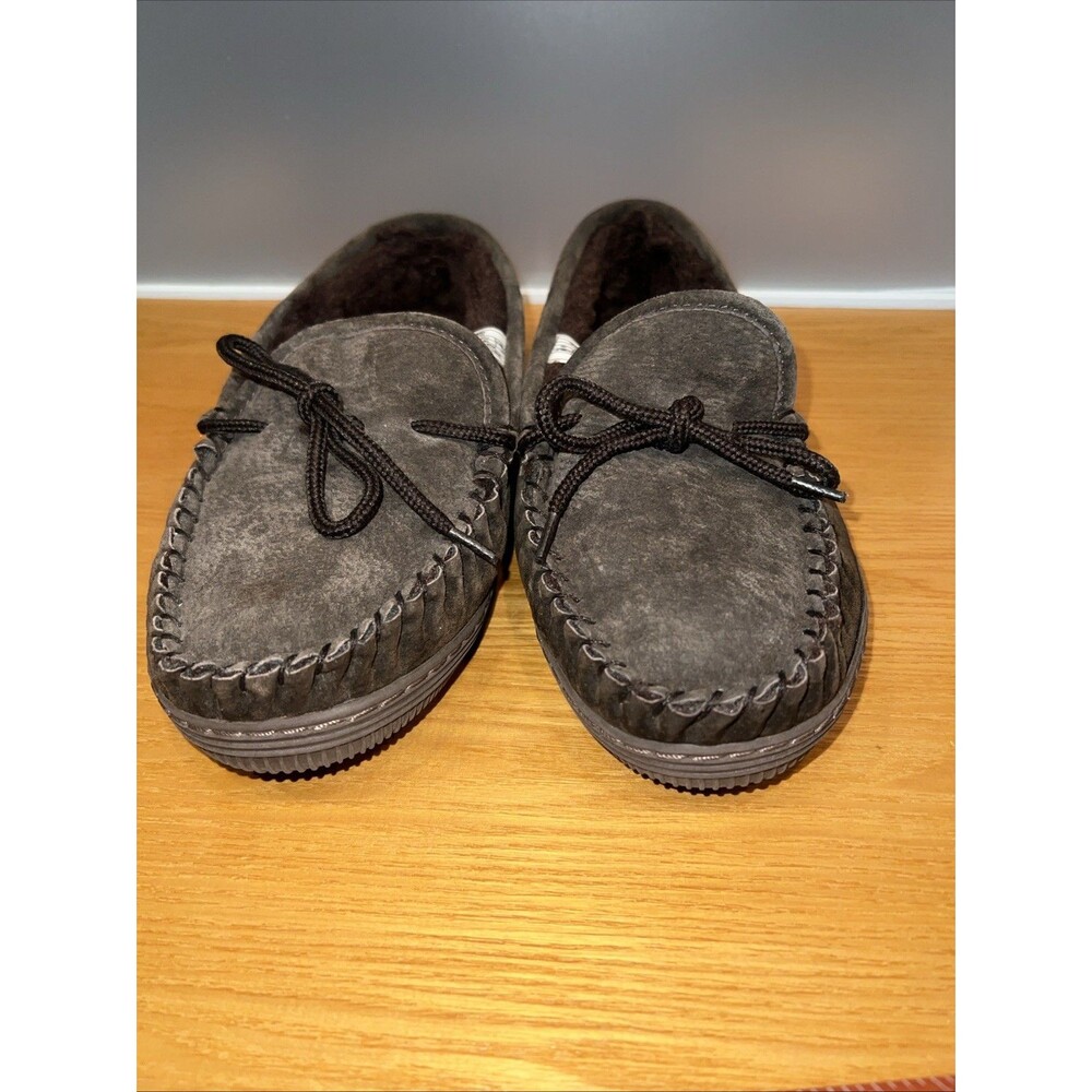 Lamo Women's Classic Moccasin Suade Slippers Brown Size 9 ECU